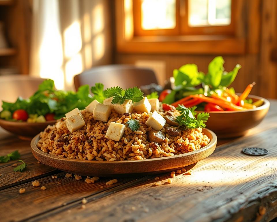 Benefícios Nutricionais do Arroz Integral e Tofu