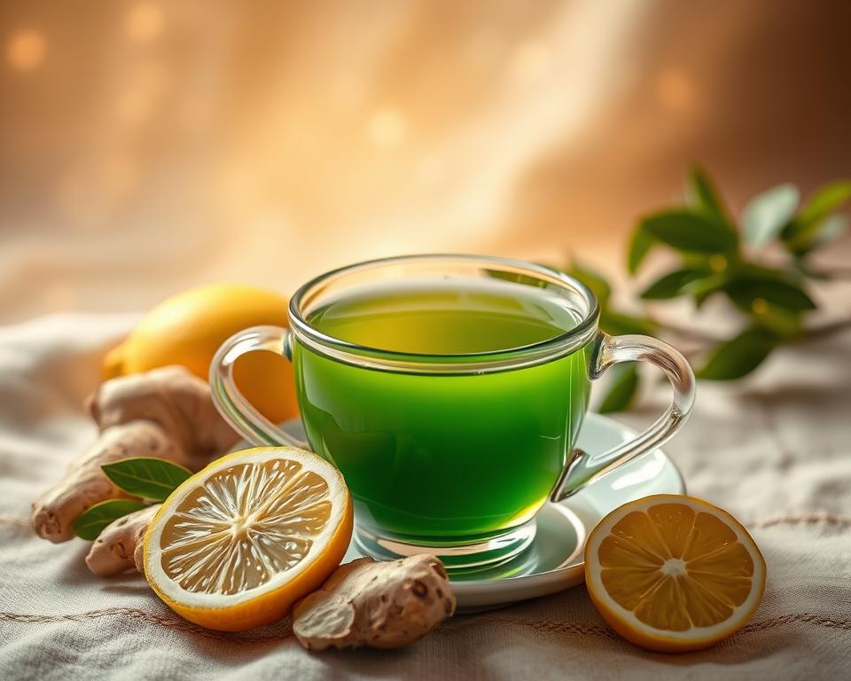 Benefícios do Chá Verde com Limão e Gengibre