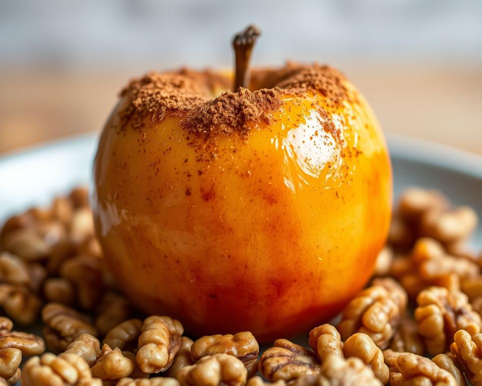 Maçã Assada com Canela e Nozes