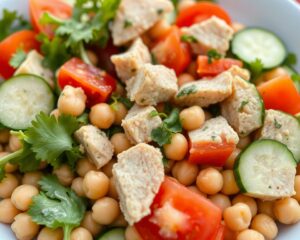 Salada de Grão-de-Bico com Atum