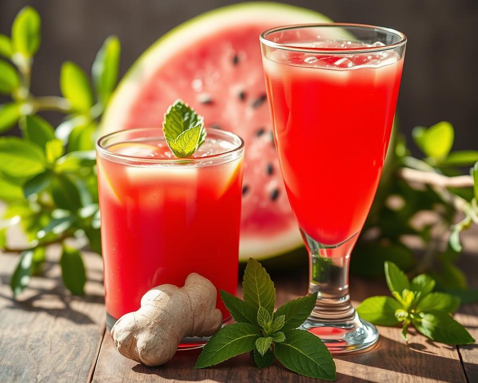 benefícios do suco de melancia com gengibre