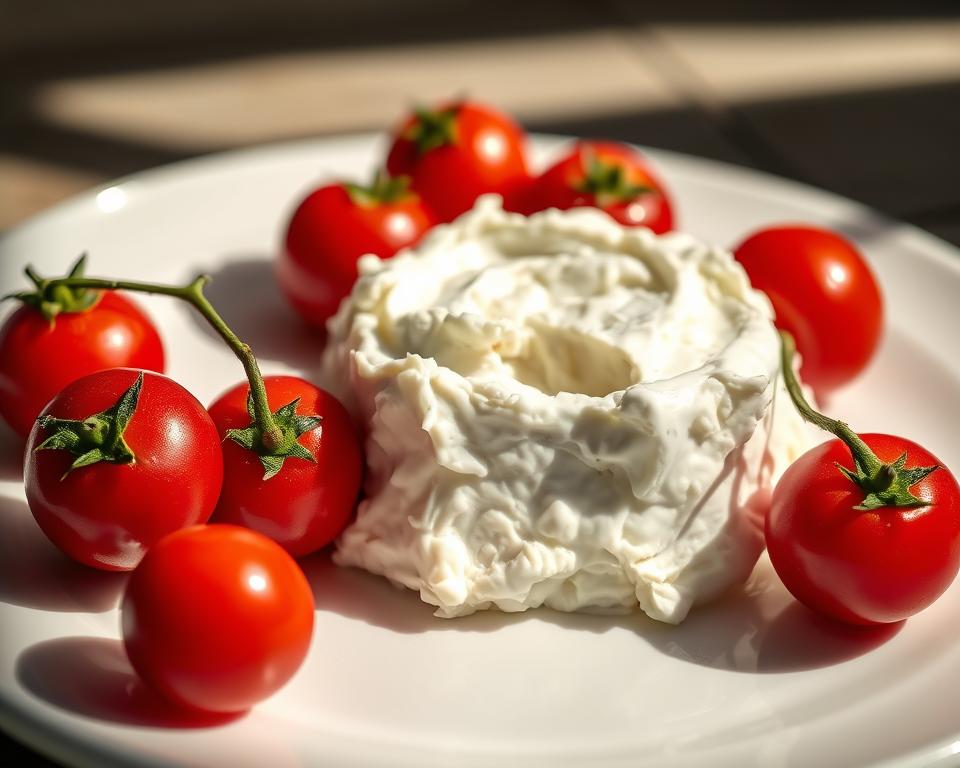benefícios nutricionais queijo cottage tomates-cereja