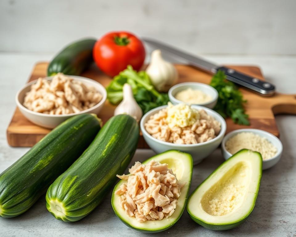 ingredientes para abobrinha recheada