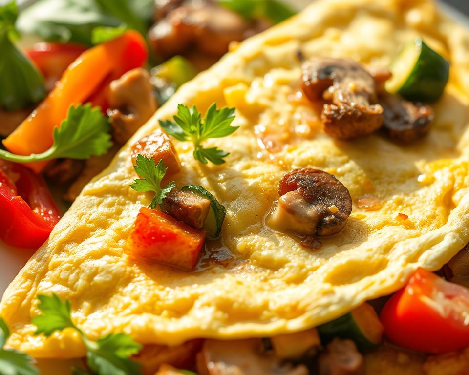 omelete de claras com legumes